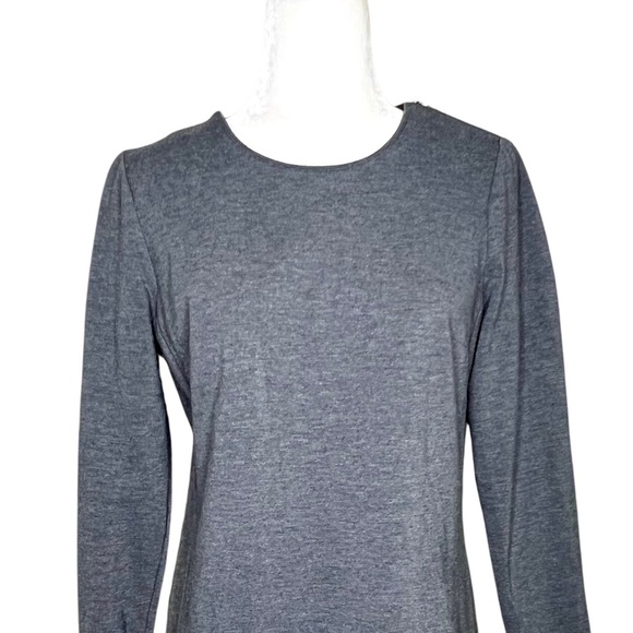 TALBOTS Sheath Dress Long Sleeve Zipper Shoulder Pintuck Gray 8 ID004875 - Picture 13 of 13